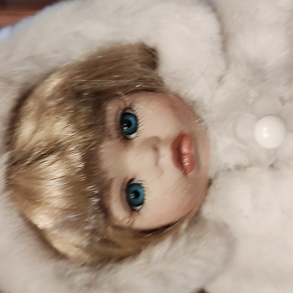 Vintage  small doll with  dog and bird  house - Picture 3 of 9